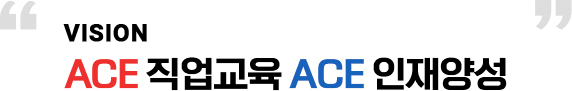 "VSION. ACE 직업교육 ACE 인재양성"