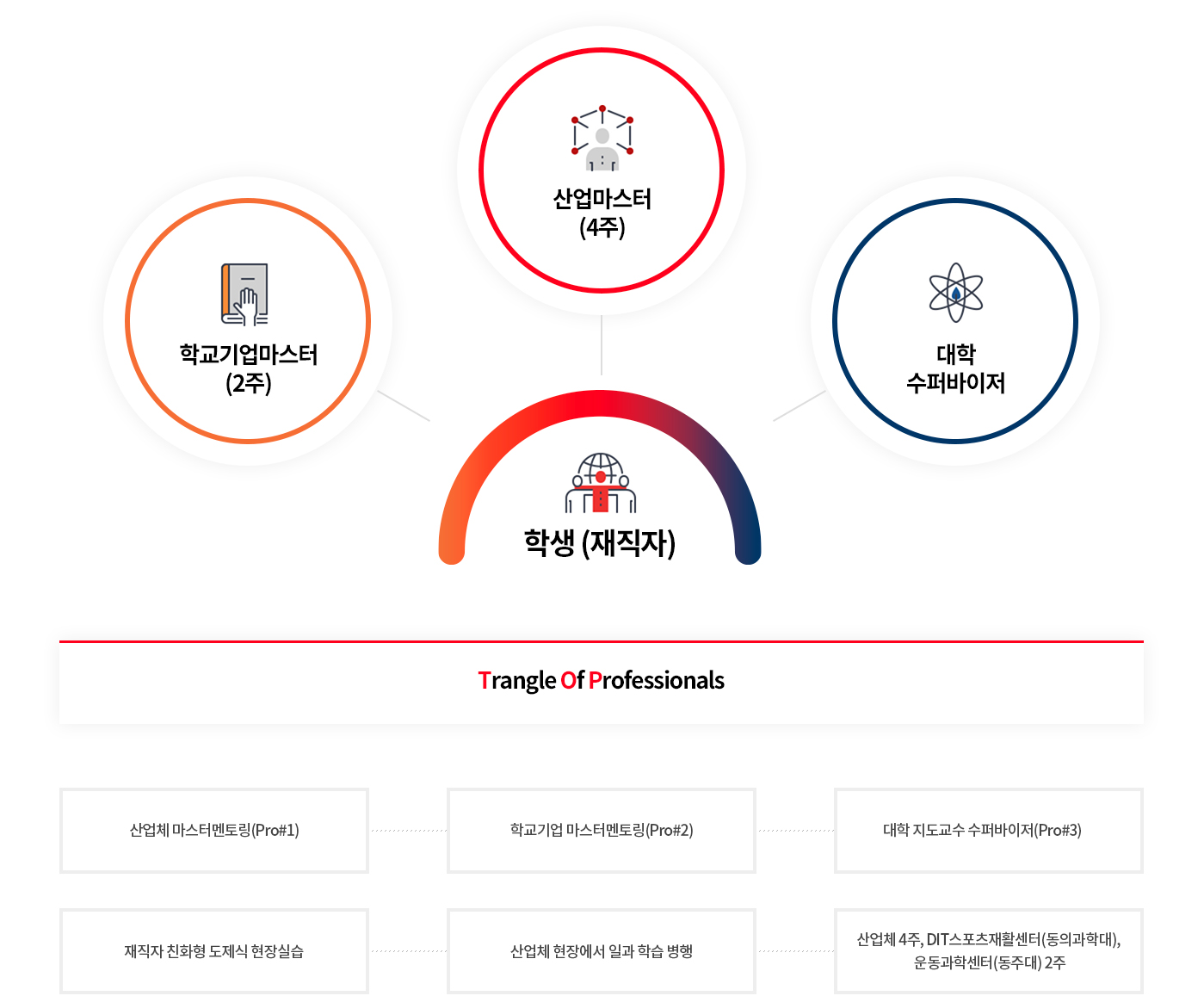 재직자 친화적 도제식 현장실습과 고도화 수준의 임상사례 연구 추진표