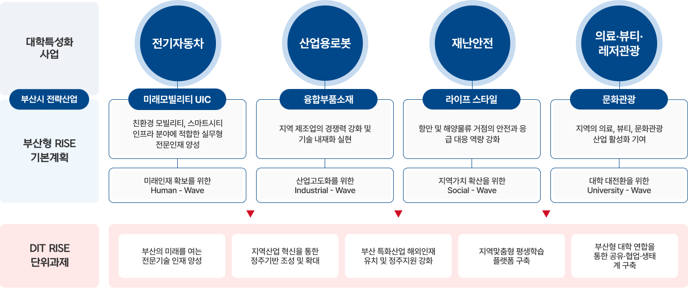 대학특성화 사업, 부산형 RISE 기본계획, DIT RISE 단위과제